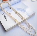  Long White Pearl Rose Pendant Necklace (FREE SHIP