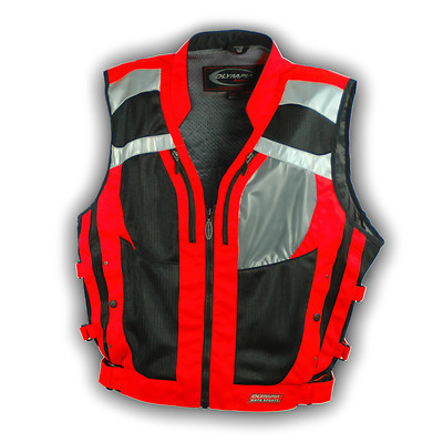 OLYMPIA NOVA 2 HI-VIS SAFETY VEST NEON RED OR YELLOW WORN OVER YOUR FAV