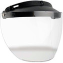 MOTORCYCLE HELMET OPEN FACE 3 SNAP CLEAR OR SMOKE 