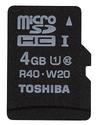 4GB Toshiba Premiugate Micro SDHC UHS-I Card (Clas