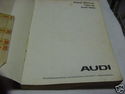 AUDI Original Repair Manual type 43 Audi 5000