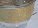  Glass Cream & Sugar set Wide band of encrusted go