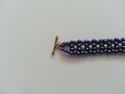 Handmade Purple/Green Glass Beaded Bracelet/Anklet