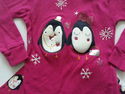 2 Piece OshKosh B'gosh Fuchsia Penguin Pajamas sz 