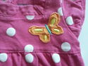 Carter's Pink/White Polka Dot Butterfly Romper sz 