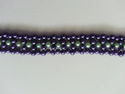 Handmade Purple/Green Glass Beaded Bracelet/Anklet