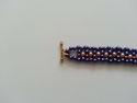 Handmade Purple/Peach Glass Beaded Bracelet/Anklet