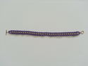 Handmade Purple/Yellow Glass Beaded Bracelet/Ankle