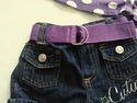 2 Piece 2B Real Purple/White Polka Dot Bow "Cutie"