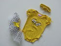 3 Piece Duck Duck Goose Yellow Bumble Bee "Bee Hap