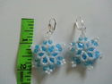 Handmade Light Blue/White Glass/Crystal Beaded Sno