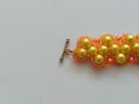 Beautiful!!! Handmade Yellow/Orange Glass Beaded B