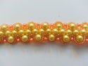 Beautiful!!! Handmade Yellow/Orange Glass Beaded B