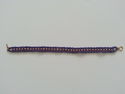 Handmade Purple/Peach Glass Beaded Bracelet/Anklet