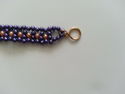 Handmade Purple/Peach Glass Beaded Bracelet/Anklet