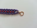 Handmade Purple/Red Glass Beaded Bracelet/Anklet w