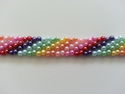 Handmade Rainbow Glass Beaded Bracelet w/ Toggle C