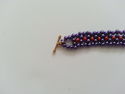 Handmade Purple/Red Glass Beaded Bracelet/Anklet w