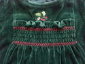 Le Top Green Velour Christmas Holiday Dress  sz 12