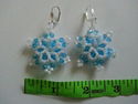 Handmade Light Blue/White Glass/Crystal Beaded Sno