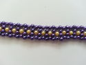 Handmade Purple/Yellow Glass Beaded Bracelet/Ankle