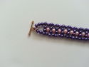 Handmade Purple/Pink Glass Beaded Bracelet/Anklet 