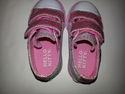 Toddler Girl's Sparkly Pink/Gray Velcro Hello Kitt