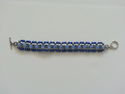 Gorgeous!!! Handmade Blue/White/Gray Glass Beaded 