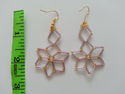 Handmade Rainbow Pink/Gold Glass Beaded Star/Flowe