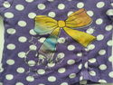 2 Piece 2B Real Purple/White Polka Dot Bow "Cutie"