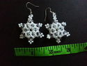 Handmade Clear/White Glass/Crystal Beaded Snowflak