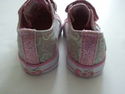 Toddler Girl's Sparkly Pink/Gray Velcro Hello Kitt