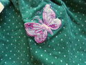 2 Piece Rare Too! Green Corduroy Butterfly Dress s