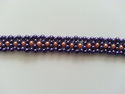 Handmade Purple/Peach Glass Beaded Bracelet/Anklet