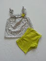 2 Piece Child of Mine Gray/White/Lime Green Outfit