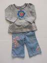 2 Piece Circo/Children's Place Gray/Denim Flower O