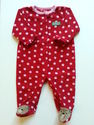 Just One You Red/Pink Polka Dot Teddy Bear Snap Up