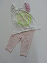 2 Piece Disney White/Pink Ariel Outfit sz 12 Month