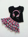 2 Piece Circo Headphones/Hearts Outfit sz 12 Month