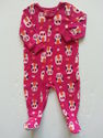 OshKosh B'gosh Dark Pink Owl Print Zip Up Fleece S