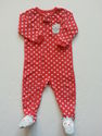 Carter's Polka Dot Owl Zip Up Fleece Sleeper sz 12