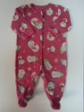 Carter's Hot Pink Snap Up Fleece Snowman Sleeper s