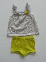 2 Piece Child of Mine Gray/White/Lime Green Outfit