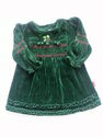 Le Top Green Velour Christmas Holiday Dress  sz 12