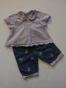 2 Piece Faded Glory Lavender Gingham Outfit sz 12 