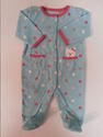 Just One You Light Blue Polka Dot Snap Up Fleece B