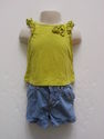 2 Piece Cherokee Yellow-Green/Denim Outfit sz 12 M