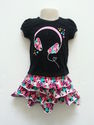 2 Piece Circo Headphones/Hearts Outfit sz 12 Month