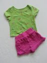 2 Piece Garanimals/OshKosh Green Fuchsia Stars Out