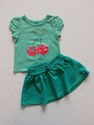 2 Piece Circo Green Cherries Outfit sz 12 Months